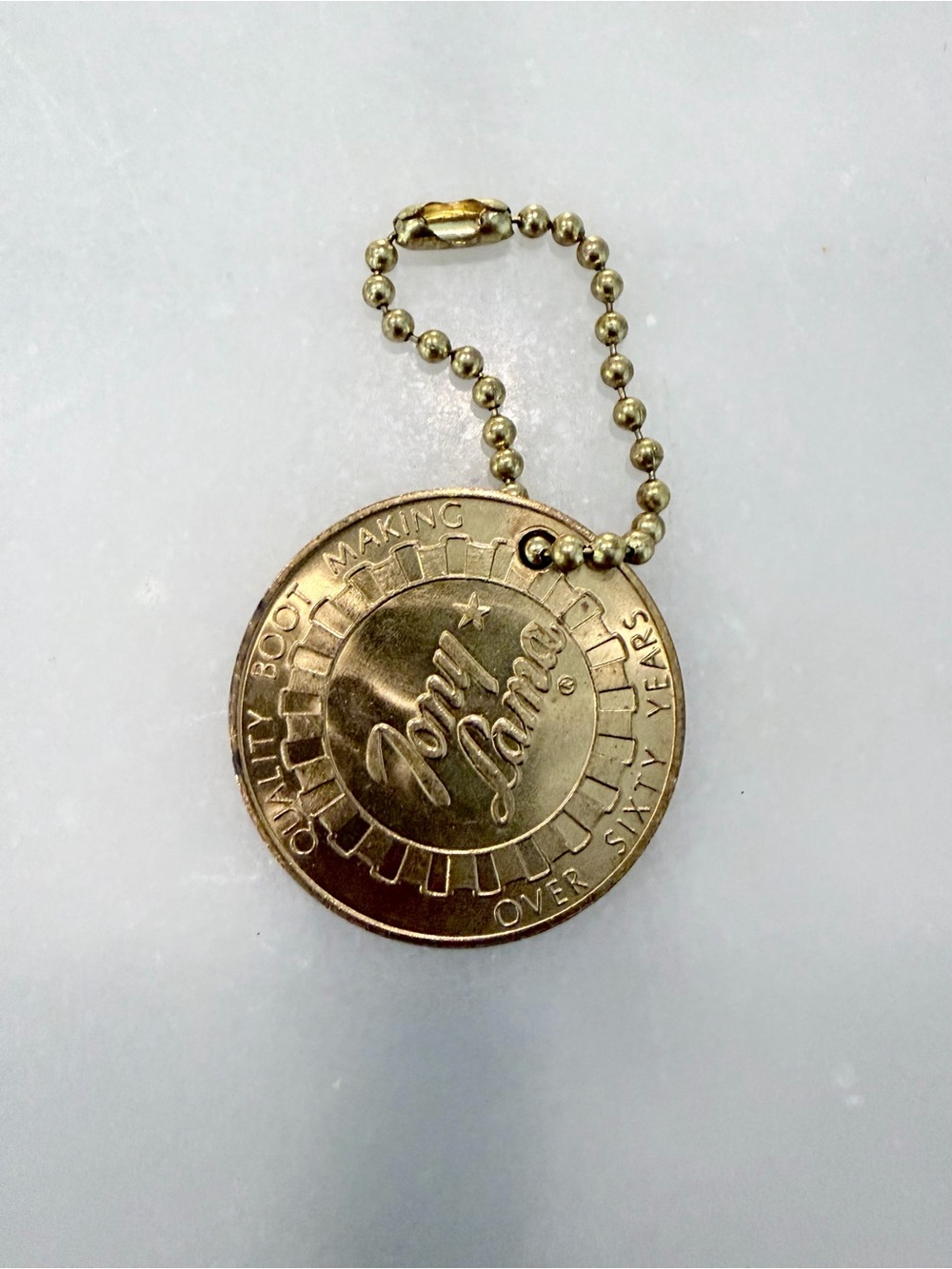 Vintage Tony Lama Gold Label Boots Keychain Over 60 Years El Paso Texas